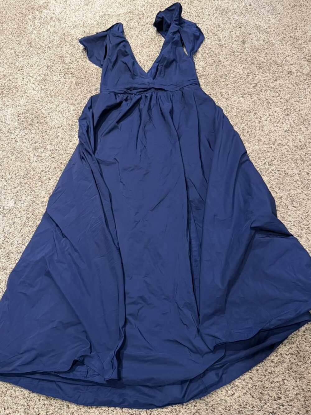 Marchesa Notte Navy Cocktail Dress Women’s Size 12 V Neck Formal Wedding Guest